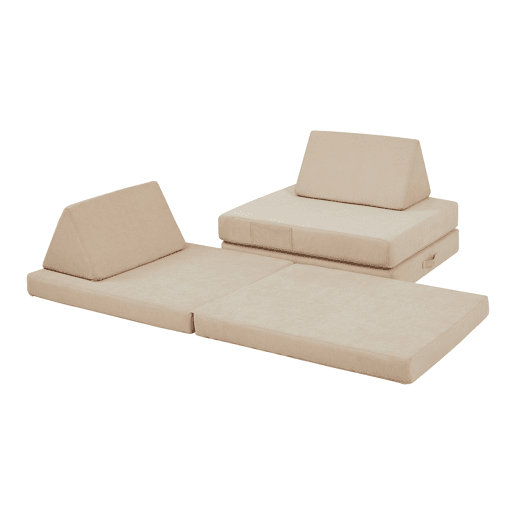 Sofá de brincar Norhulta de 5 peças 150x66x46 cm cordão Bege en.casa
