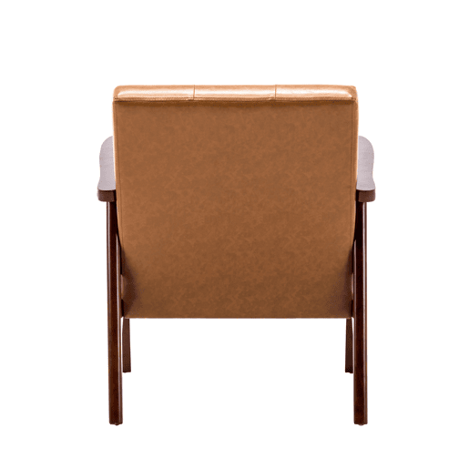 Silhão de Madeira Maciça com Design Escandinavo Moderno - Cuelo Natural Hipoalergénico Curcuma para Salão, Escritório ou Dormitorio, Dimensões 71x36x 63 cm