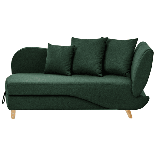 Beliani Chaise longue à direita Linho sintético MERI Beliani Chaise longue à direita Linho sintético MERI