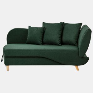 Beliani Chaise longue à direita Linho sintético MERI