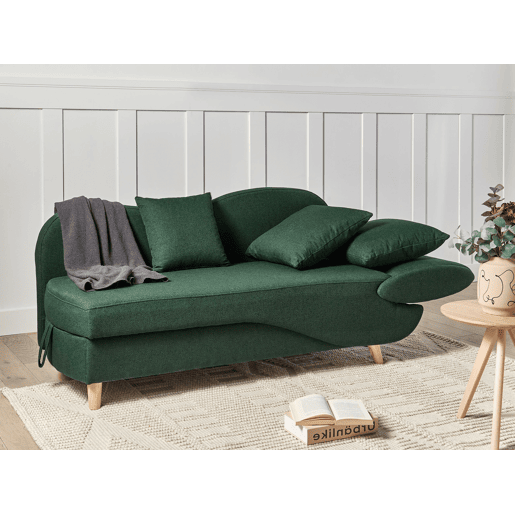 Beliani Chaise longue à direita Linho sintético MERI Beliani Chaise longue à direita Linho sintético MERI