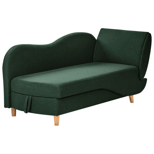 Beliani Chaise longue à direita Linho sintético MERI Beliani Chaise longue à direita Linho sintético MERI