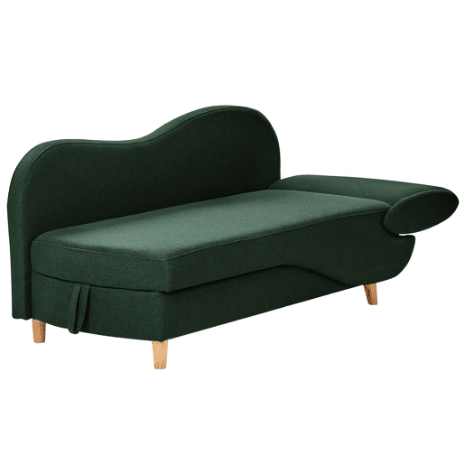 Beliani Chaise longue à direita Linho sintético MERI Beliani Chaise longue à direita Linho sintético MERI