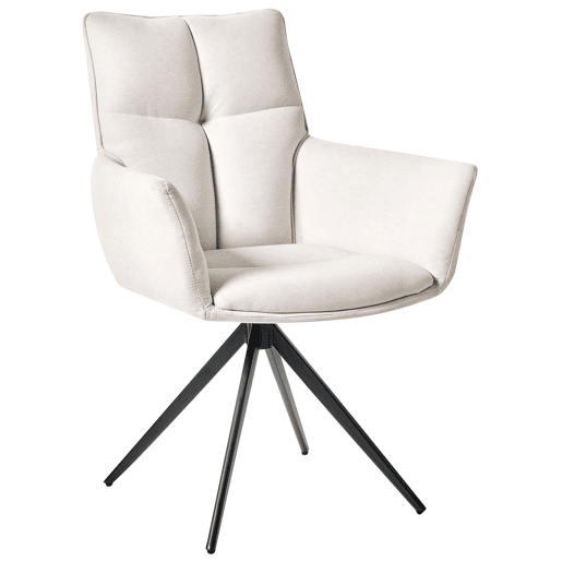 Cadeira de jantar CORBIE Tecido Branco creme