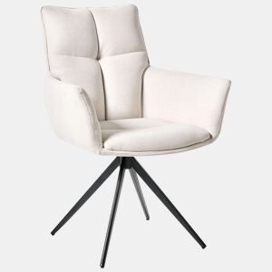 Cadeira de jantar CORBIE Tecido Branco creme