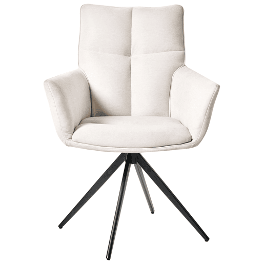 Cadeira de jantar CORBIE Tecido Branco creme