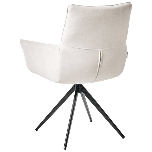 Cadeira de jantar CORBIE Tecido Branco creme