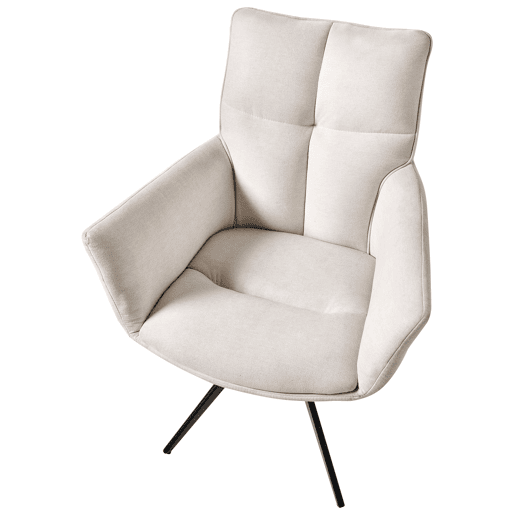 Cadeira de jantar CORBIE Tecido Branco creme