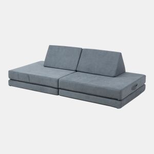 Sofá de brincar Norhulta de 5 peças 150x66x46 cm Cordão Cinzento en.casa