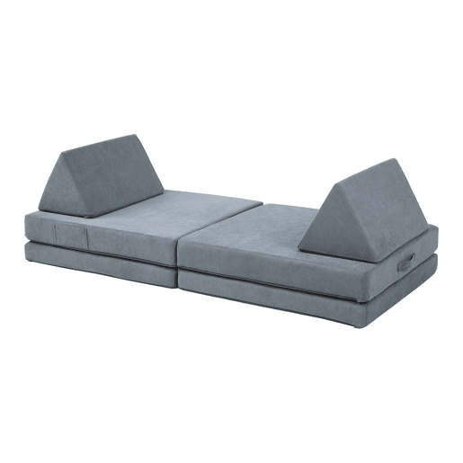 Sofá de brincar Norhulta de 5 peças 150x66x46 cm Cordão Cinzento en.casa