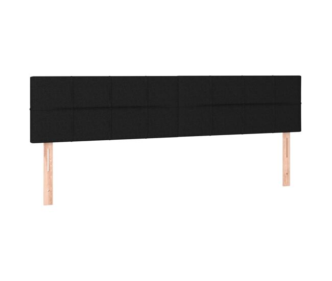 Vidaxl cabeceros 2 unidades de tela negro 90x5x78/88 cm