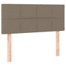 vidaXL Cabeceira de cama tecido 100x5x7888 cm cinzento-acastanhado