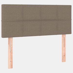 vidaXL Cabeceira de cama tecido 100x5x7888 cm cinzento-acastanhado