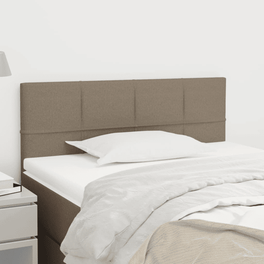 vidaXL Cabeceira de cama tecido 100x5x7888 cm cinzento-acastanhado