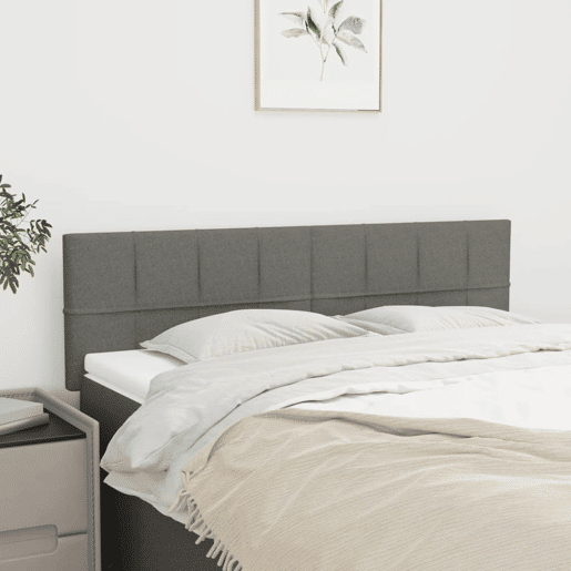 vidaXL Cabeceira de cama 2 pcs tecido 72x5x7888 cm cinzento-escuro vidaXL Cabeceira de cama 2 pcs tecido 72x5x7888 cm cinzento-escuro