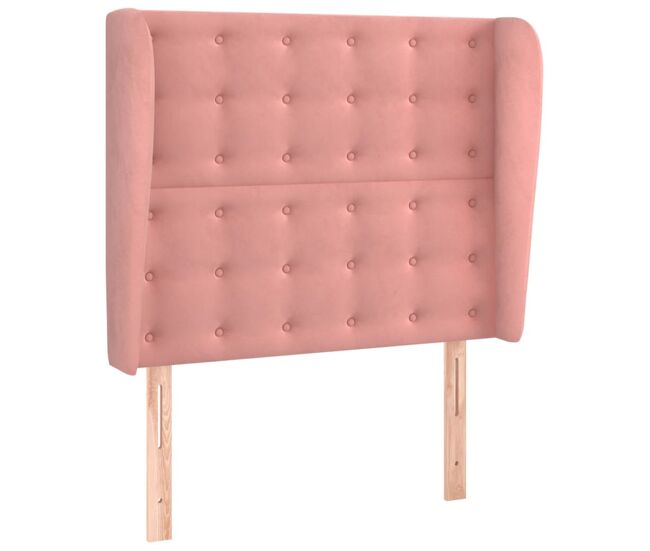 Vidaxl cabecero con orejas de terciopelo rosa 83x23x118/128 cm