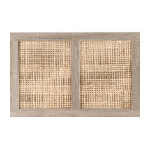 Cabeceira de cama Musa 95 x 60 cm cor carvalho, vime natural