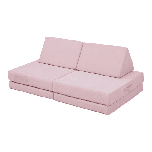 Sofá de brincar Norhulta de 5 peças 120x66x46 cm Cordão Cor-de-rosa en.casa