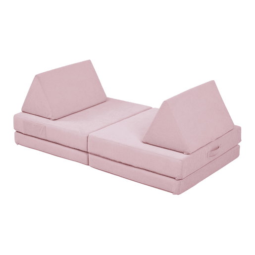 Sofá de brincar Norhulta de 5 peças 120x66x46 cm Cordão Cor-de-rosa en.casa