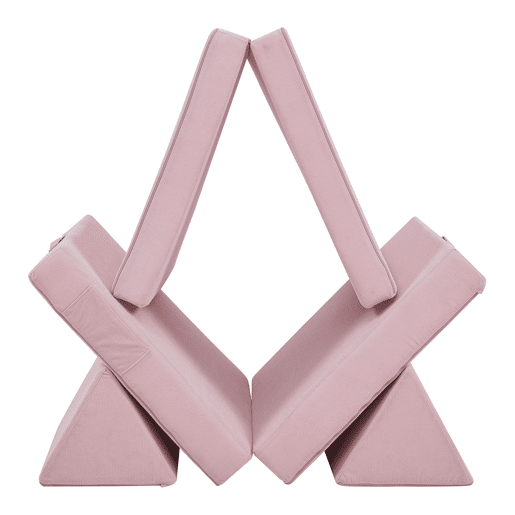 Sofá de brincar Norhulta de 5 peças 120x66x46 cm Cordão Cor-de-rosa en.casa
