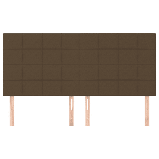 vidaXL Cabeceira Castanho Escuro 160x5x118128 cm Tecido vidaXL Cabeceira Castanho Escuro 160x5x118128 cm Tecido