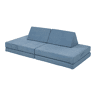 Sofá de brincar Norhulta de 5 peças 150x66x46 cm cord Azul en.casa