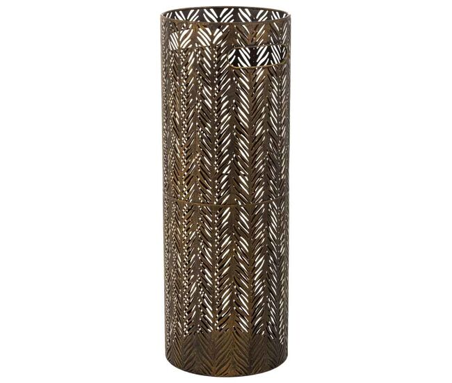Paragüero redondo de metal dorado 20x20x53