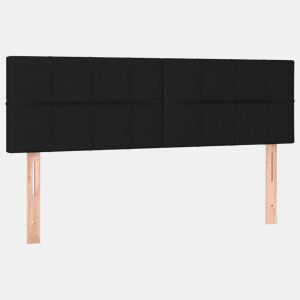 vidaXL Cabeceira de cama 2 pcs tecido 72x5x7888 cm preto