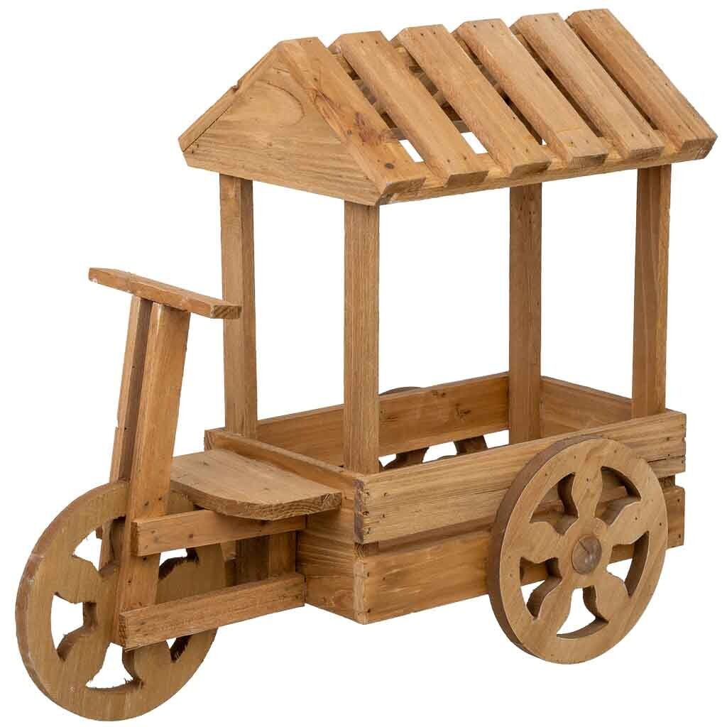 Soporte macetero de madera