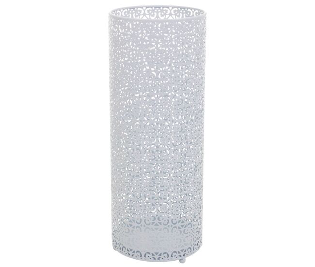 Paragüero redondo de metal blanco d20x50