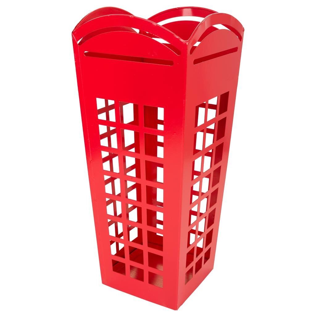 Paragüero de metal rojo 22x22x49h cm