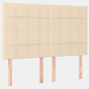 vidaXL Cabeceira Creme 144x5x118128 cm Tecido
