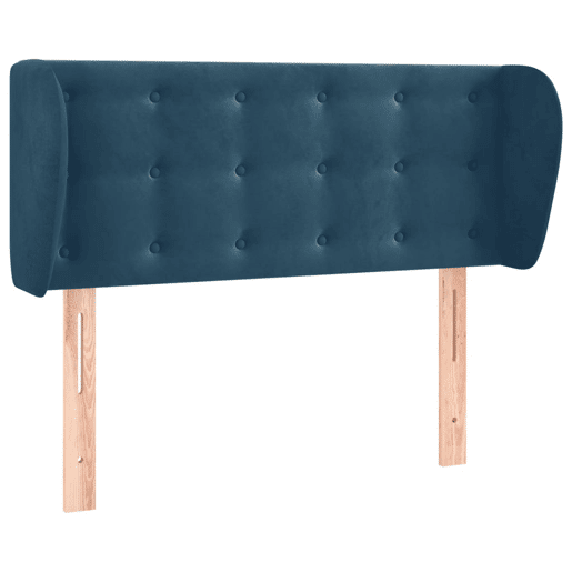 vidaXL Cabeceira de cama c abas veludo 83x23x7888cm azul-escuro