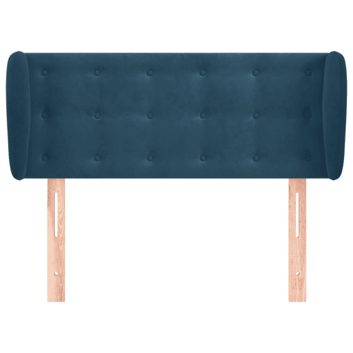 vidaXL Cabeceira de cama c abas veludo 83x23x7888cm azul-escuro