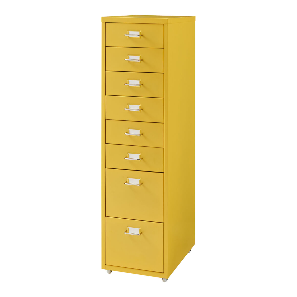 Archivador móvil Kökar con 8 cajones Amarillo