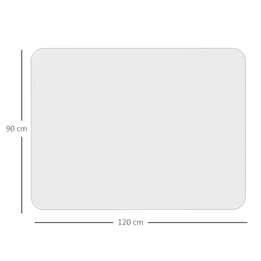 HOMCOM Tapete Protetor Retangular para Cadeira de Escritório 90x120 cm Protetor de Chão de PVC Transparente