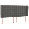 vidaXL Cabeceira cama c abas veludo 183x23x118128 cm cinzento-escuro