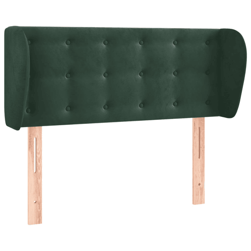 vidaXL Cabeceira de cama c abas veludo 93x23x7888 cm verde-escuro vidaXL Cabeceira de cama c abas veludo 93x23x7888 cm verde-escuro