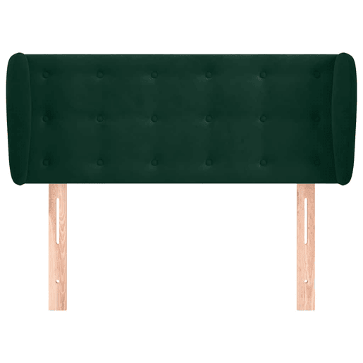 vidaXL Cabeceira de cama c abas veludo 93x23x7888 cm verde-escuro vidaXL Cabeceira de cama c abas veludo 93x23x7888 cm verde-escuro