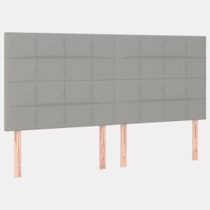 vidaXL Cabeceira Cinza Claro 160x5x118128 cm Tecido