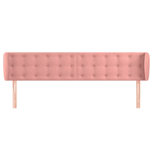 vidaXL Cabeceira de cama c abas veludo 203x23x7888 cm rosa vidaXL Cabeceira de cama c abas veludo 203x23x7888 cm rosa