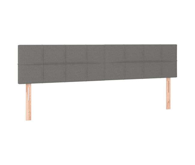 Vidaxl cabeceros 2 unidades de tela gris oscuro 100x5x78/88 cm