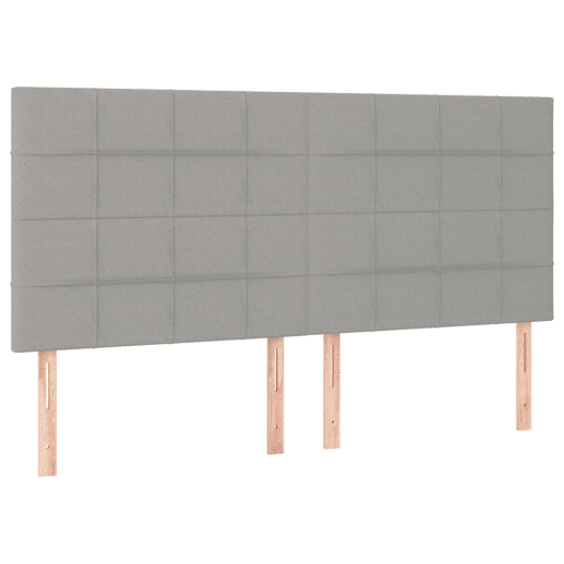 vidaXL Cabeceira Cinza Claro 200x5x118128 cm Tecido vidaXL Cabeceira Cinza Claro 200x5x118128 cm Tecido