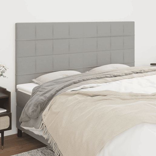 vidaXL Cabeceira Cinza Claro 200x5x118128 cm Tecido vidaXL Cabeceira Cinza Claro 200x5x118128 cm Tecido