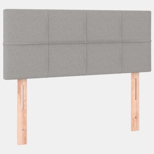 vidaXL Cabeceira de cama tecido 100x5x7888 cm cinzento-claro