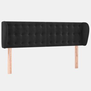 vidaXL Cabeceira de cama c abas veludo 147x23x7888 cm preto