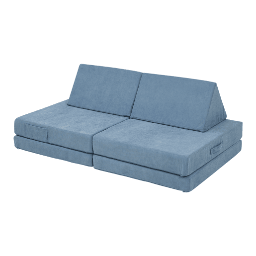 Sofá de brincar Norhulta de 5 peças 120x66x46 cm cord Azul en.casa