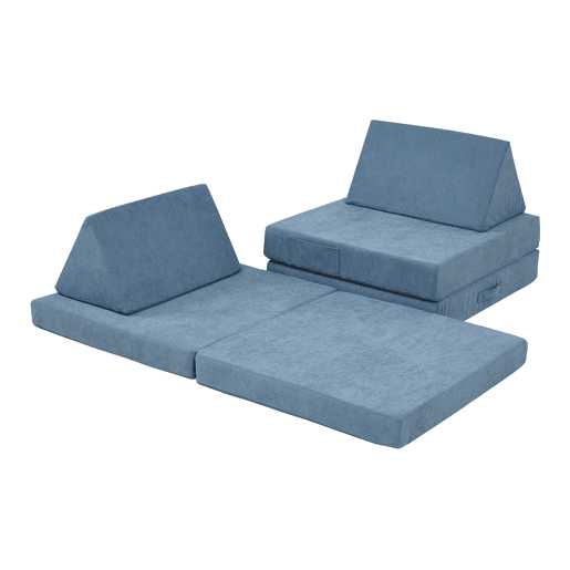 Sofá de brincar Norhulta de 5 peças 120x66x46 cm cord Azul en.casa