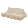 Sofá de brincar Norhulta de 5 peças 120x66x46 cm cordão Bege en.casa