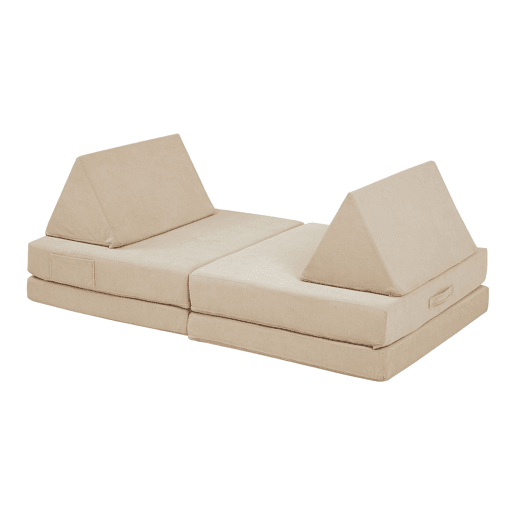 Sofá de brincar Norhulta de 5 peças 120x66x46 cm cordão Bege en.casa